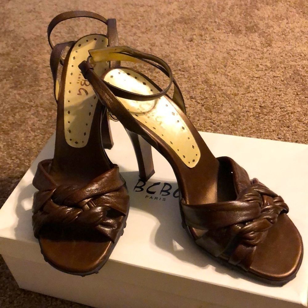 BCBG Paris Bronze High Heeled Sandals
